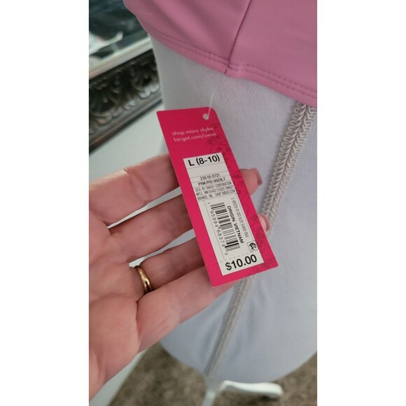 Xhilaration Cinch-Front Bralette Bikini (Top Only)  -  Pink  Sz L (8-10) - Picture 4 of 6